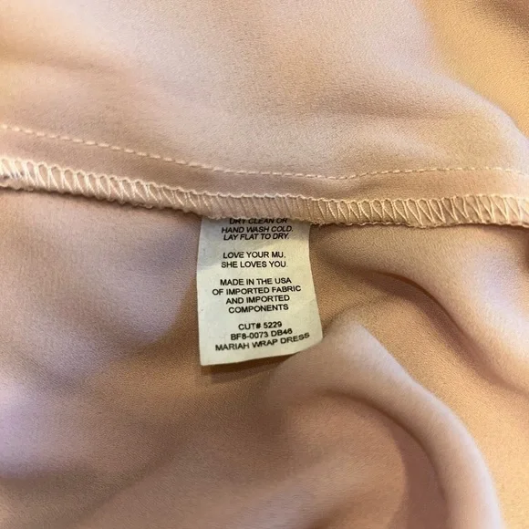 SHOW ME YOUR MUMU Mariah Wrap Dress Dusty Blush Size XS NEW - Picture 12 of 13